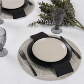 Jogo 4 Guardanapos Home Preto 45cm x 45cm - Ela Decora